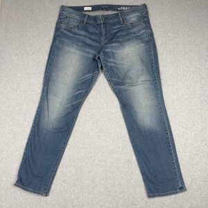 Gap Always Skinny Jeans Womens 34/18r Blue Denim Mid Rise Stretch Casual